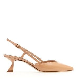 Ninalilou Slingback Vernice Nude Tacco 50 Mm - NWT
